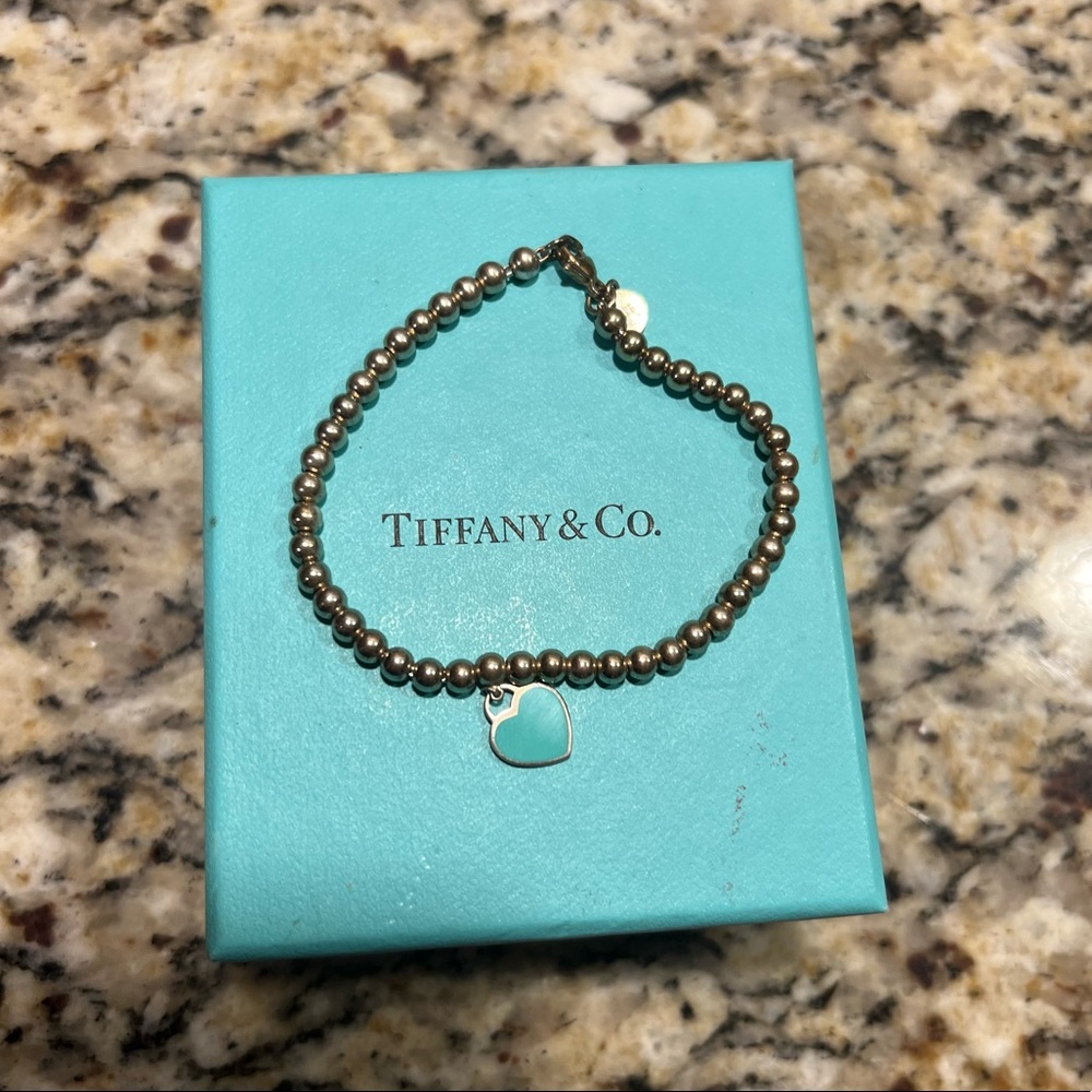 Return to Tiffany Blue Heart Tag Bead Bracelet